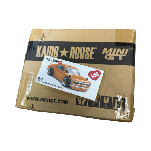 MiniGT X Kaido House 1:64 Nissan Skyline 2000 GT-R (KPGC10) Kaido Street V2 – Yellow **SEALED CASE**