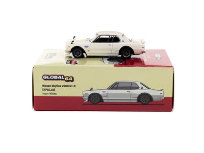 Tarmac Works 1:64 Nissan Skyline 2000GT-R (KPGC10) Ivory White - Japan Special Edition - GLOBAL64