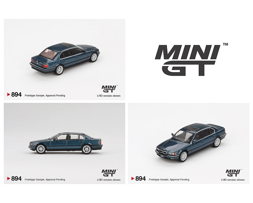 MiniGT 1:64 BMW 750iL – Sorento Blue Metallic #894