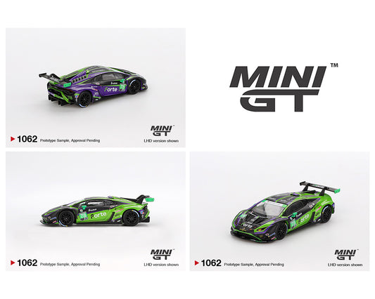 MiniGT 1:64 Lamborghini Huracán GT3 EVO2 #78 Forte Racing 2024 IMSA Daytona 24 Hrs #1062
