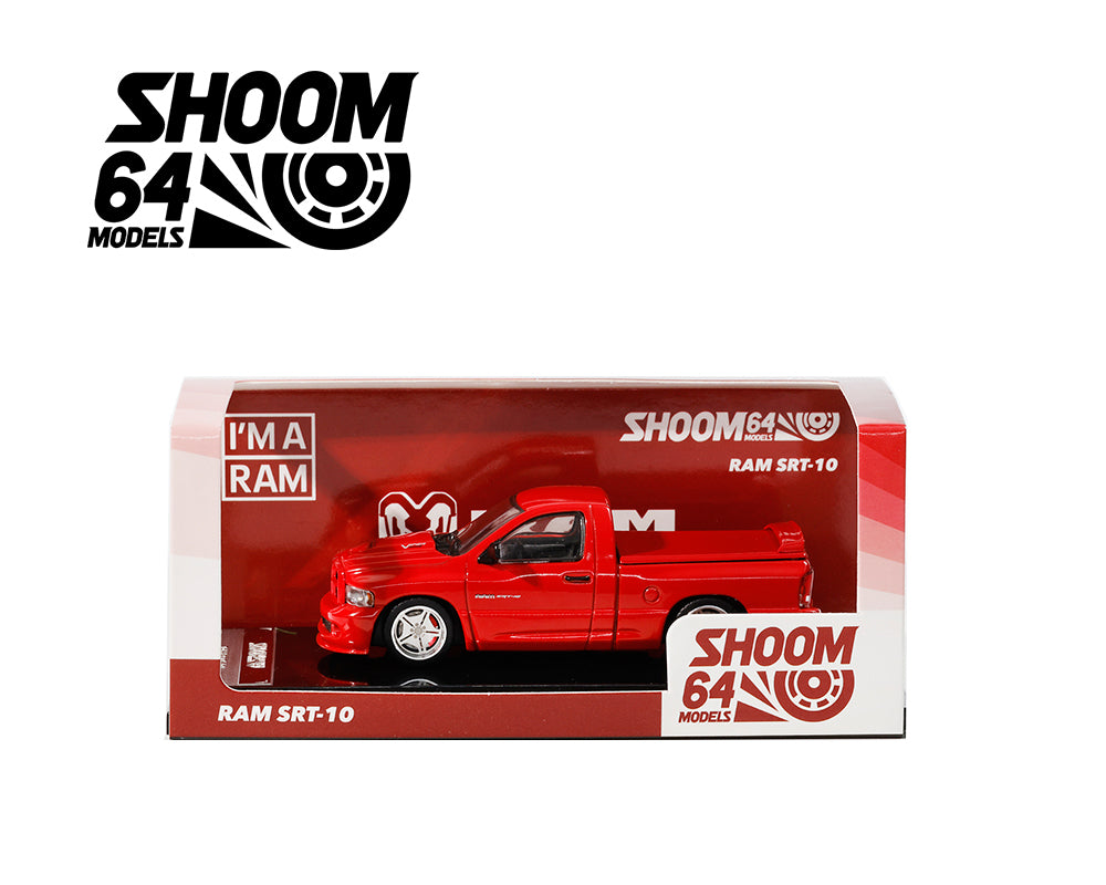 Shoom64 1:64 2003 Dodge Ram SRT-10 Pickup – Red
