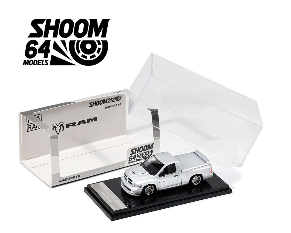 Shoom64 1:64 2003 Dodge Ram SRT-10 Pickup – Silver