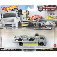 Hot Wheels 2023 Premium Legends Tour Team Transport Fleet Street With Porsche 934.5