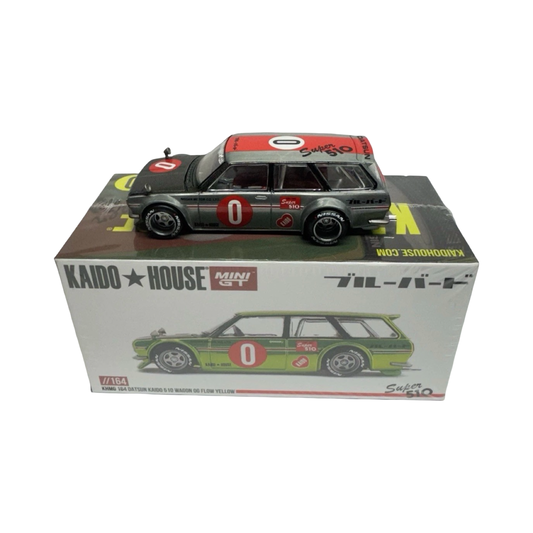 MiniGT X Kaido House 1:64 Datsun Kaido 510 Wagon OG Flo Yellow #164 **CHASE**
