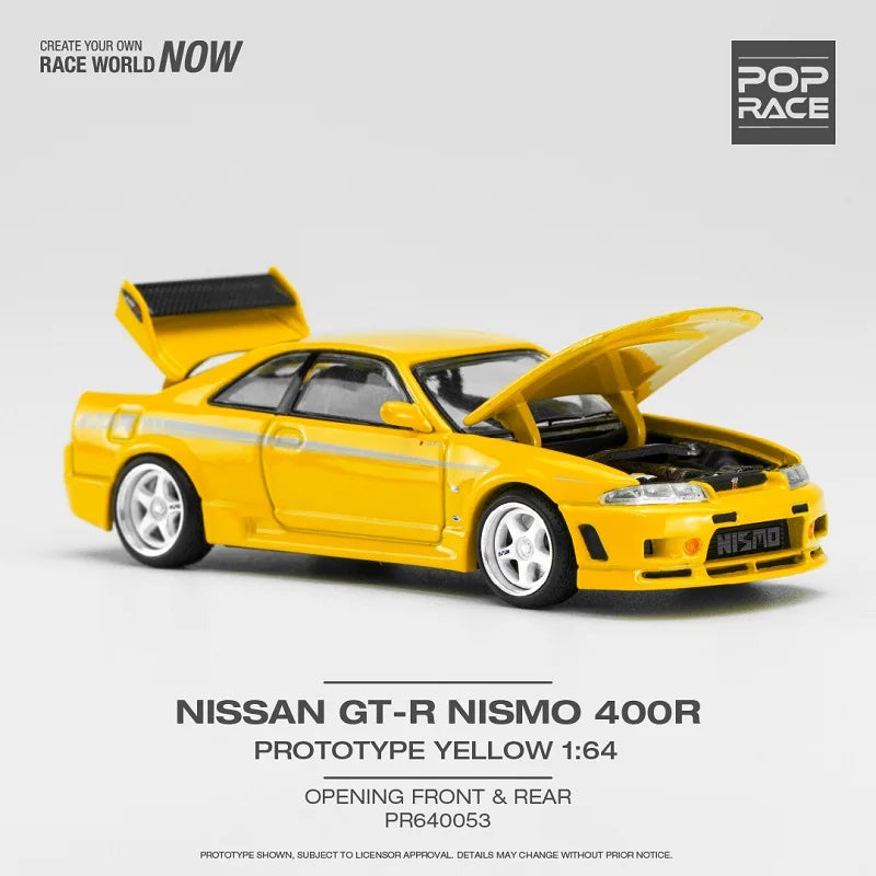 Pop Race 1:64 Nissan GT-R R33 Nismo 400R - Prototype Yellow