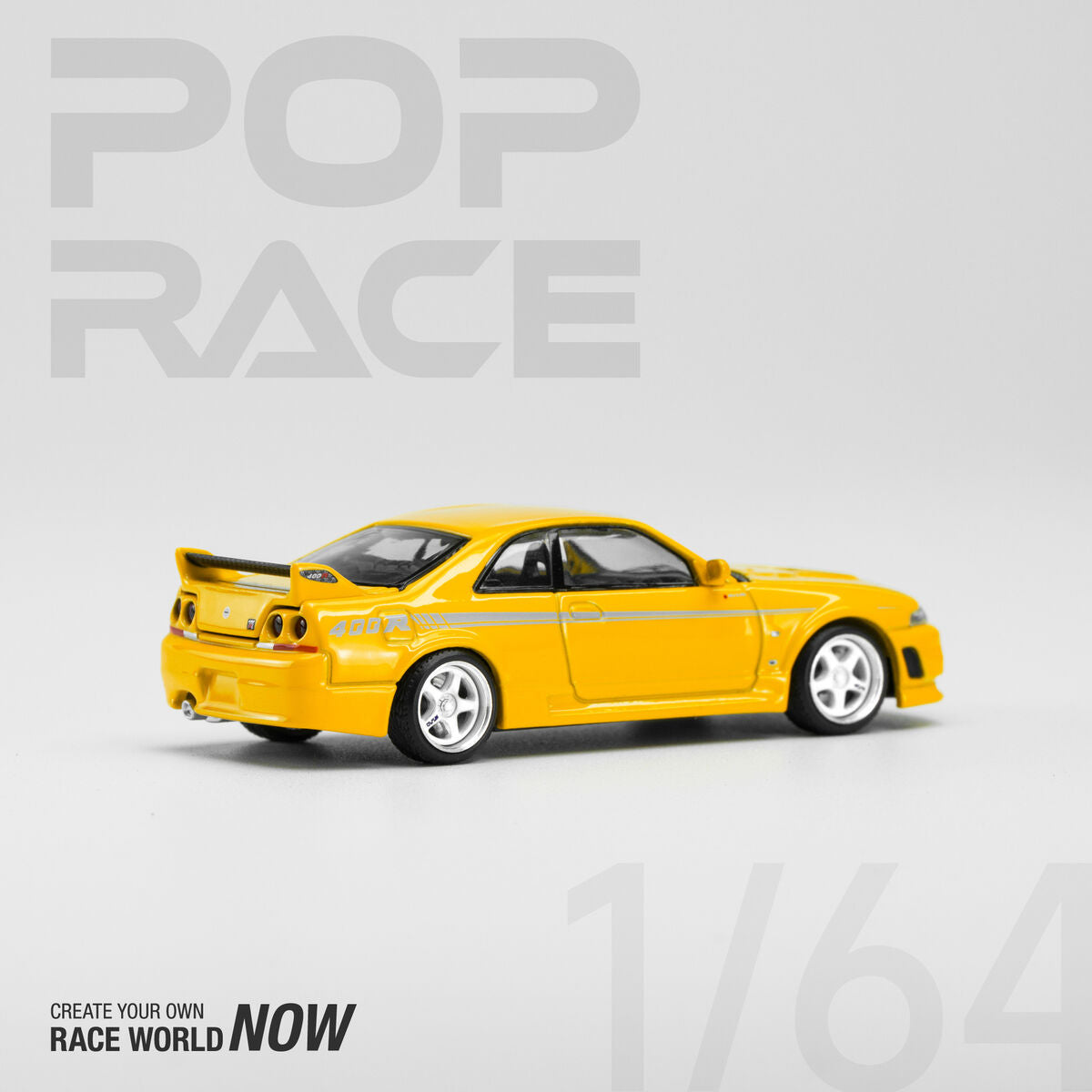 Pop Race 1:64 Nissan GT-R R33 Nismo 400R - Prototype Yellow