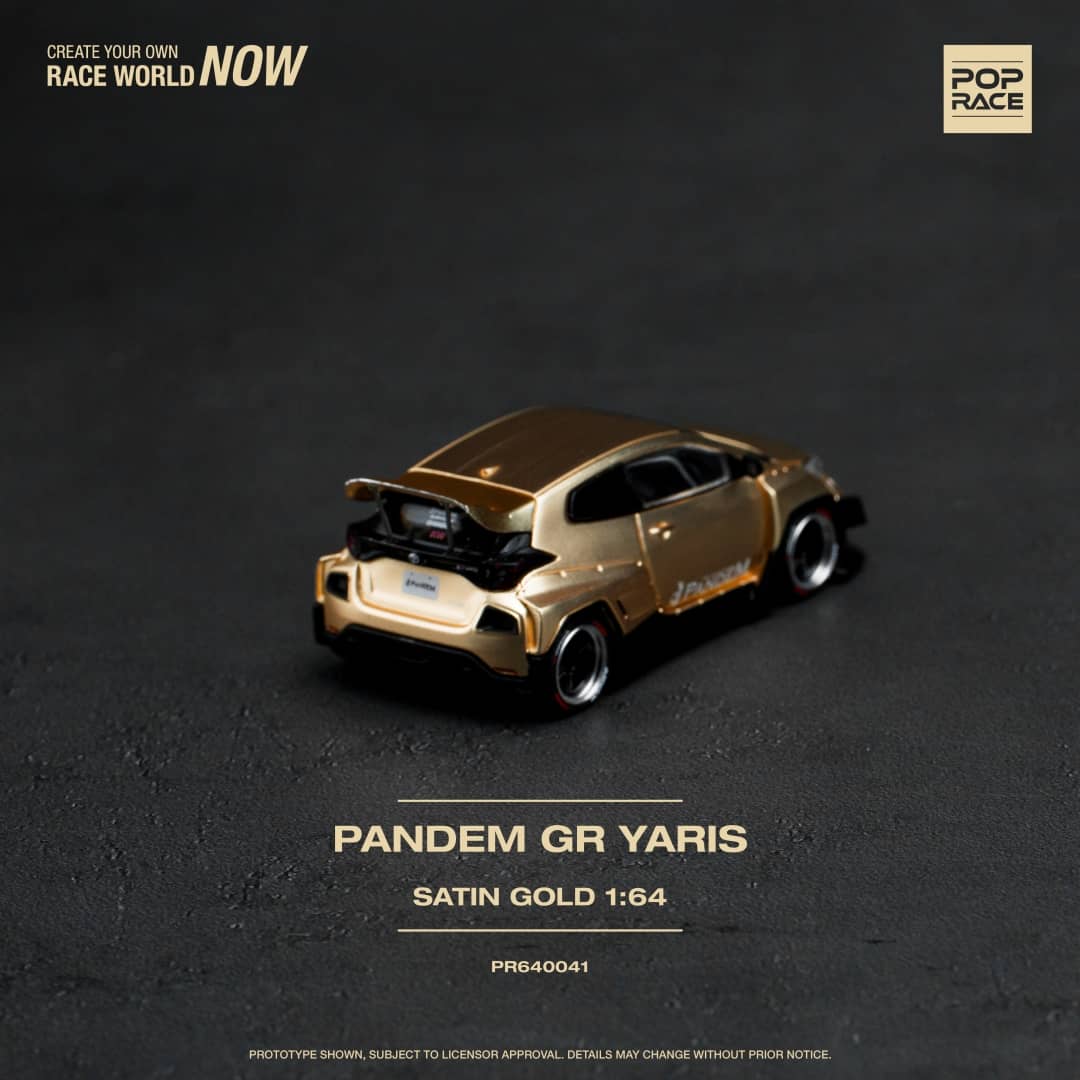 Pop Race 1:64 Pandem GR Yaris - Satin Gold