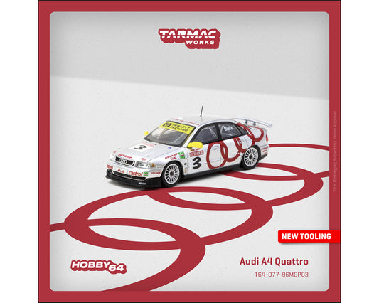 Tarmac Works 1:64 Audi A4 Quattro #3 Macau Guia 1996 Winner – Hobby64