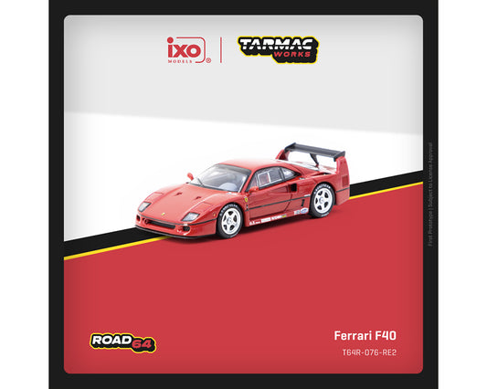 Tarmac Works IXO Model 1:64 Ferrari F40 – Red – Road64