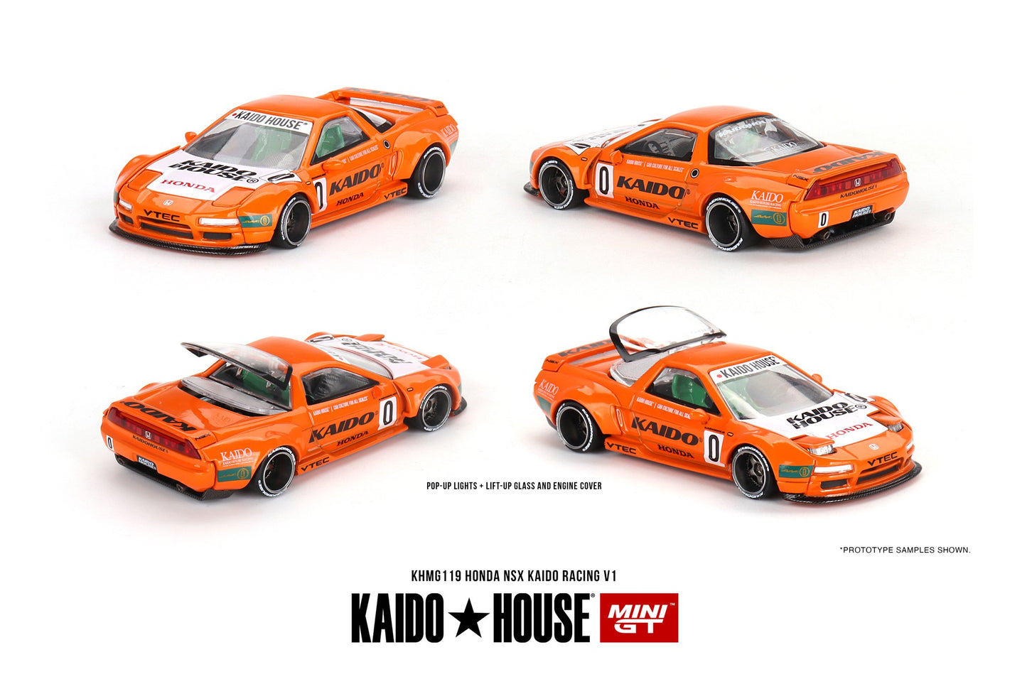 MiniGT X Kaido House 1:64 Honda NSX Kaido Racing V1 - Orange