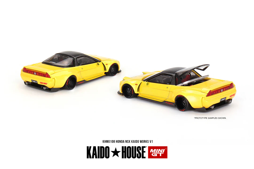 MiniGT X Kaido House 1:64 Honda NSX Kaido Works V1 - Yellow