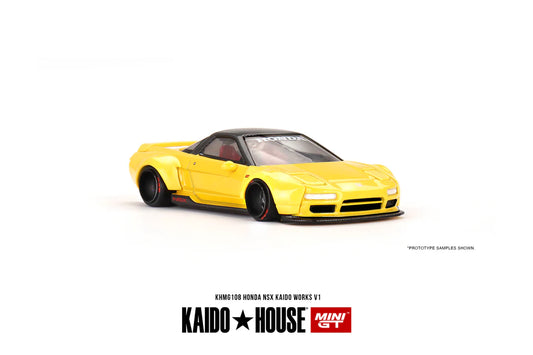 MiniGT X Kaido House 1:64 Honda NSX Kaido Works V1 - Yellow