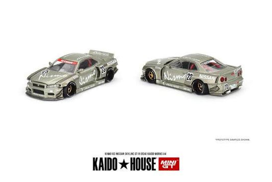 MiniGT X Kaido House 1:64 Nissan Skyline GT-R R34 Kaido Works V4