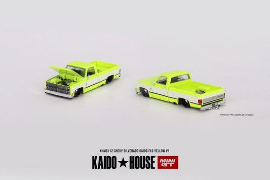 MiniGT X Kaido House 1:64 Chevrolet Silverado Kaido Flo Yellow V1