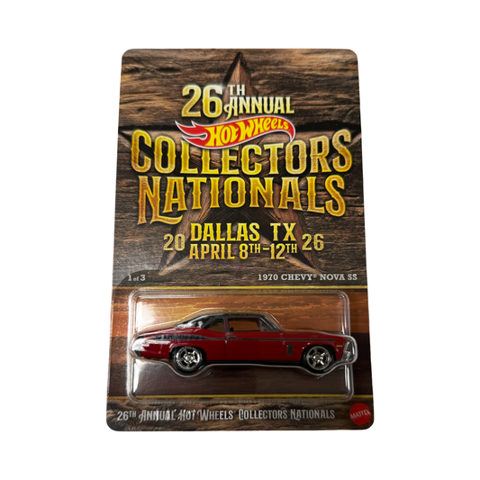 Hot Wheels 1:64 26th Annual Collectors Nationals Dallas TX - 1970 Chevy Nova SS