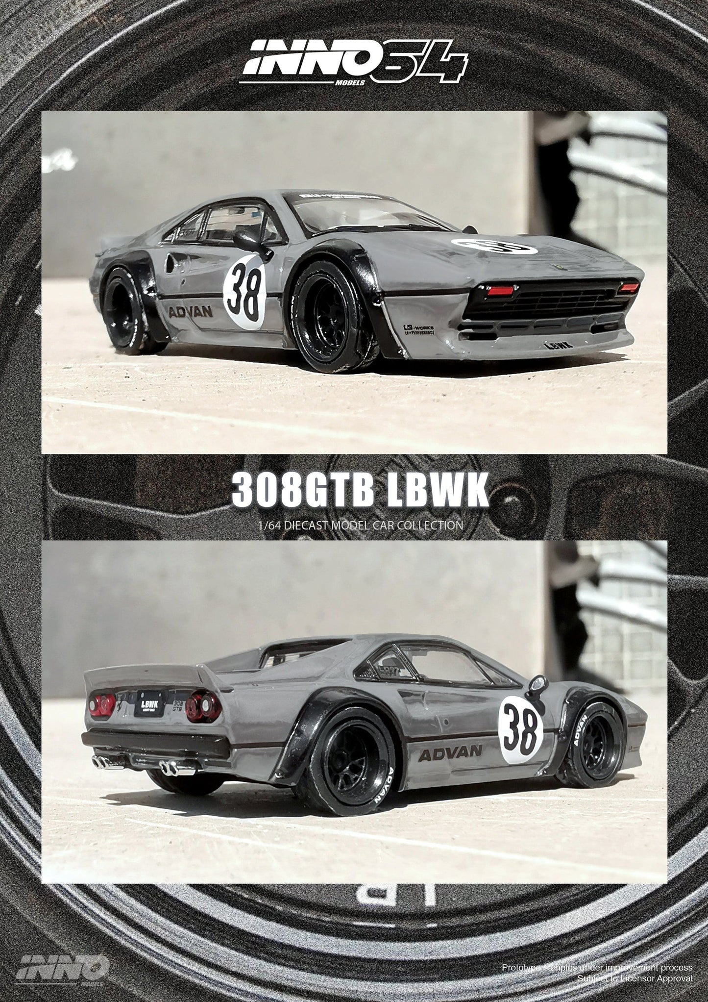 Inno64 1:64 LBWK 308 GTB - Grey