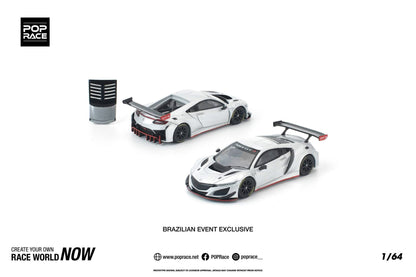 Pop Race 1:64 Honda NSX GT3 Evo Silver - Brazil Event Exclusive