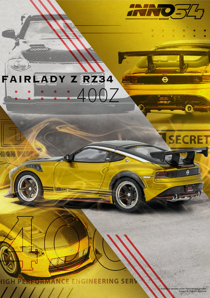 Inno64 1:64 Top Secret Fairlady Z RZ34 - Gold