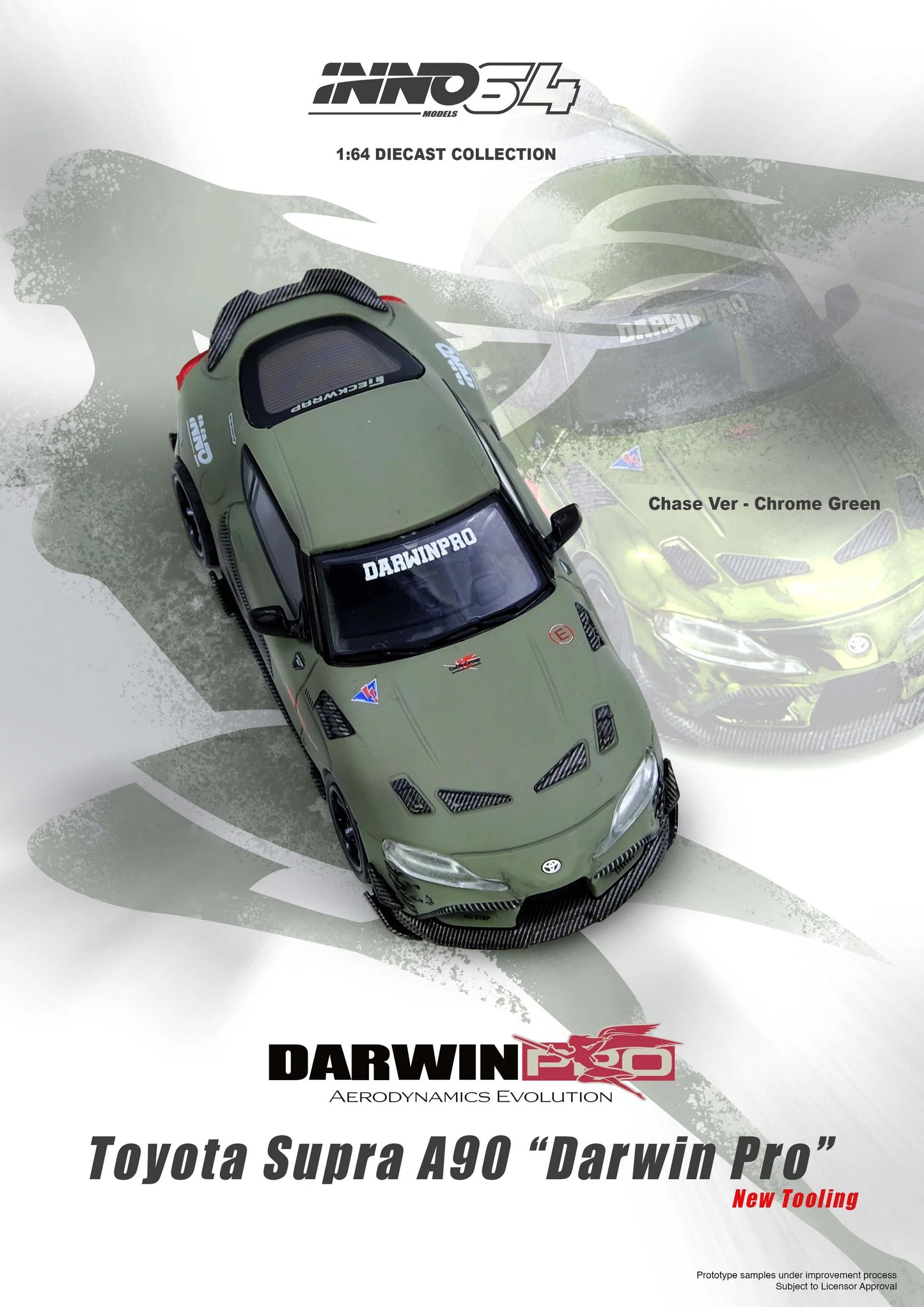 Inno64 1:64 Toyota Supra A90 Darwin Pro - Matte Green (Chance at Chase)