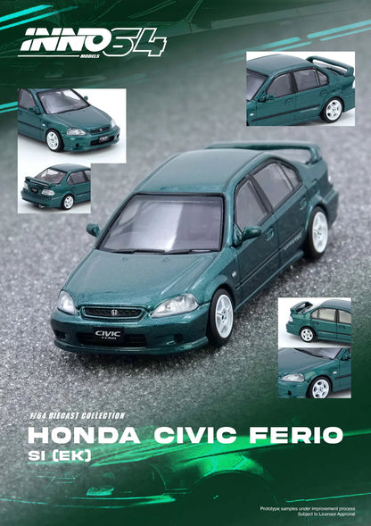 Inno64 1:64 Honda Civic Ferio SI (EK) - Green