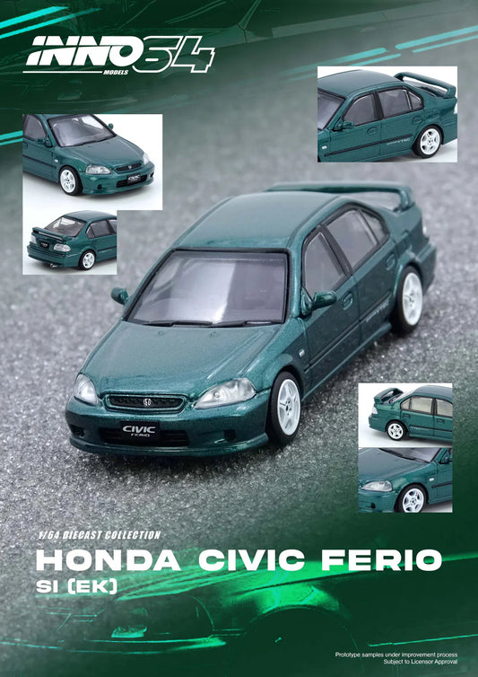 Inno64 1:64 Honda Civic Ferio SI (EK) - Green