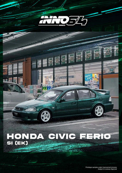 Inno64 1:64 Honda Civic Ferio SI (EK) - Green