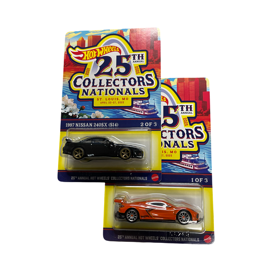 Hot Wheels 1:64 25th Collectors Nationals St. Louis - Nissan 240SX & Corvette C8R *PAIR*