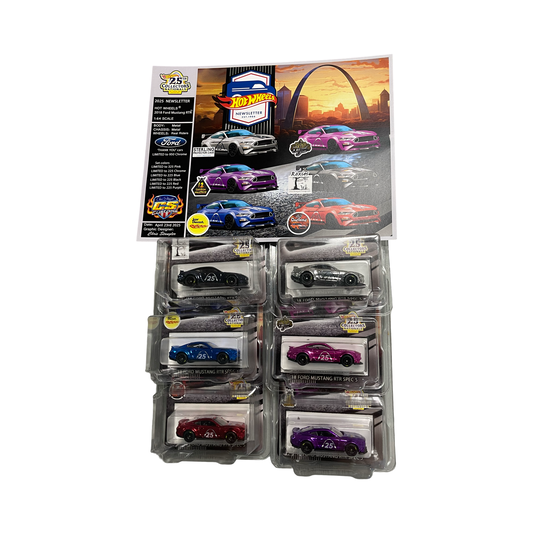 Hot Wheels 1:64 25th Nationals St. Louis, MO Convention Newsletter Mustang 6 Car Set