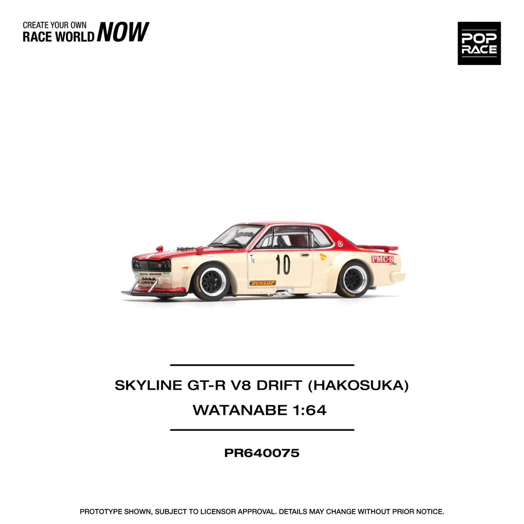 Pop Race 1:64 Skyline GT-R V8 Drift Hakosuka - Watanabe
