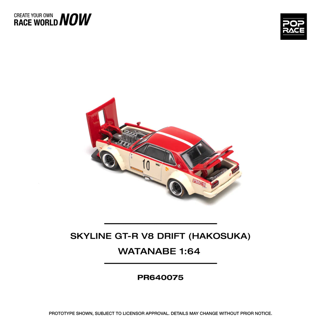 Pop Race 1:64 Skyline GT-R V8 Drift Hakosuka - Watanabe
