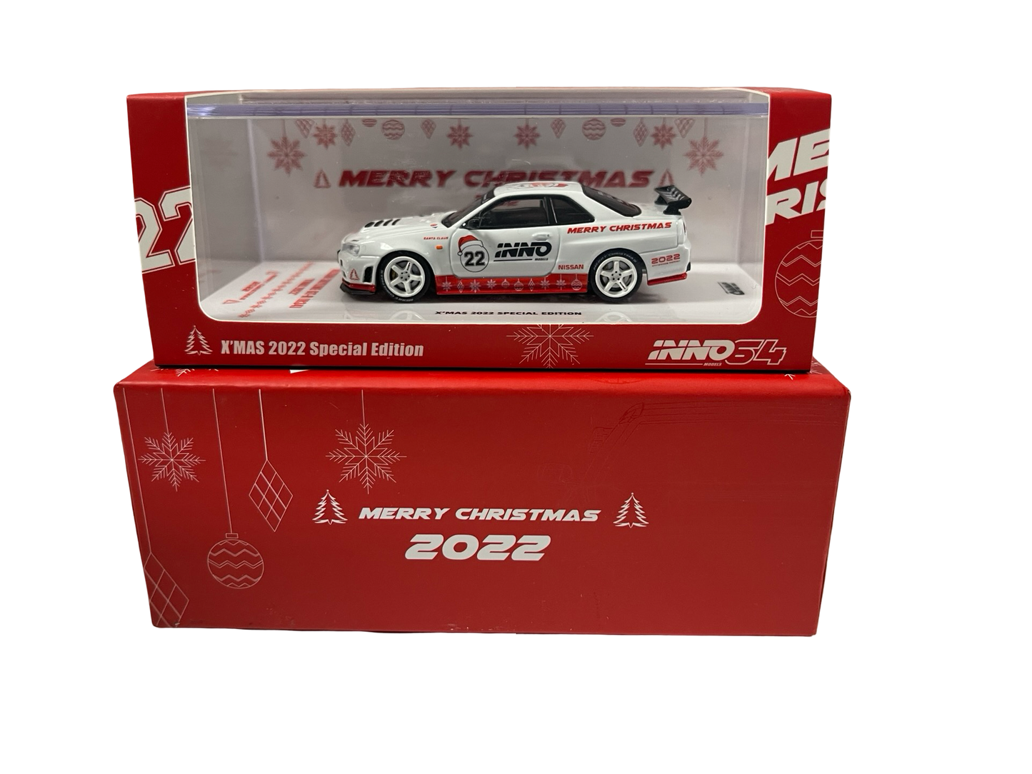 Inno64 1:64 Nissan Skyline GTR R34 Xmas Christmas 2022 Special Edition White **CHASE**