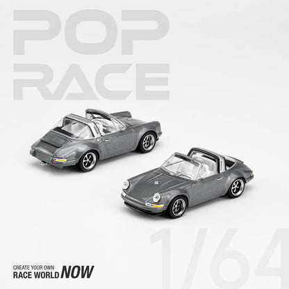 Pop Race 1:64 Singer Targa 964 - Metallic Grey