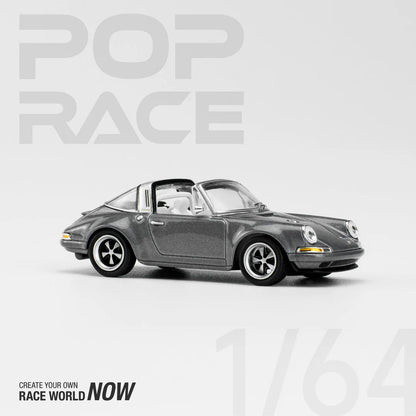 Pop Race 1:64 Singer Targa 964 - Metallic Grey