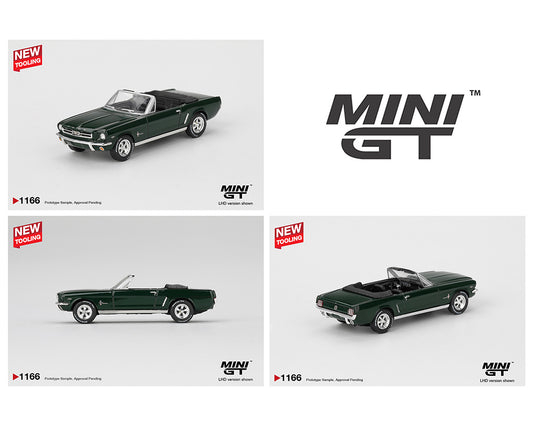 MiniGT 1:64 Ford Mustang Convertible 1964 Highland Green #1166