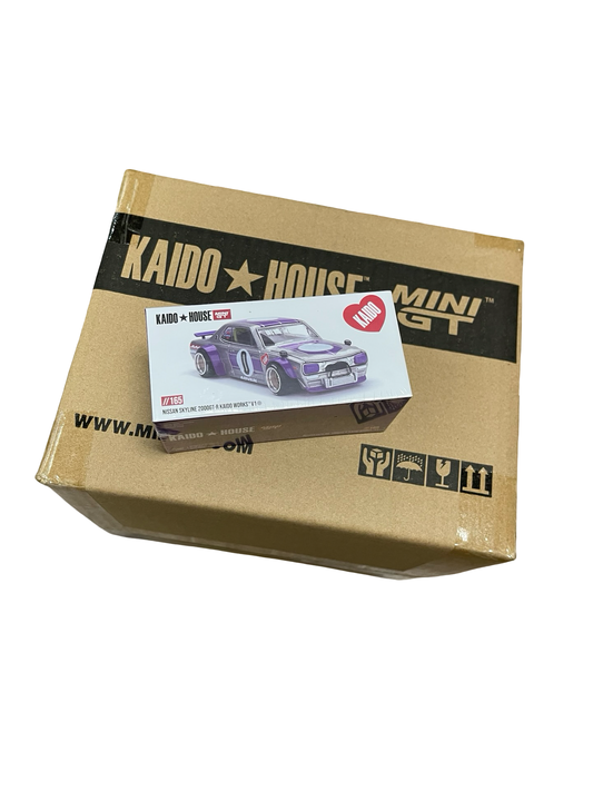 MiniGT X Kaido House 1:64 Nissan Skyline 2000GT-R (KPGC10) Kaido Works V1 - Silver **SEALED CASE**