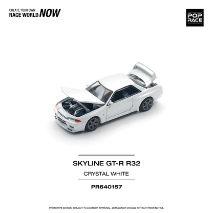 Pop Race 1:64 Nissan Skyline GT-R R32 - Crystal White