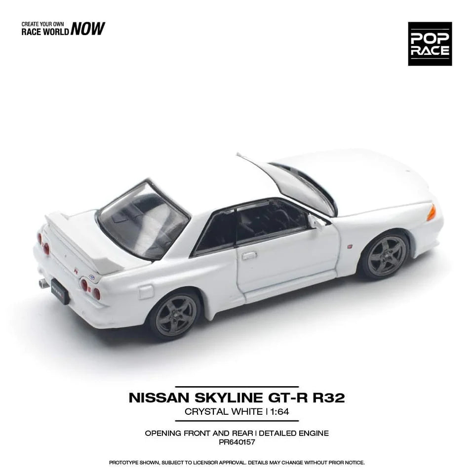 Pop Race 1:64 Nissan Skyline GT-R R32 - Crystal White