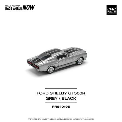 Pop Race 1:64 Shelby Mustang GT500 Gray Metallic with Black Stripes
