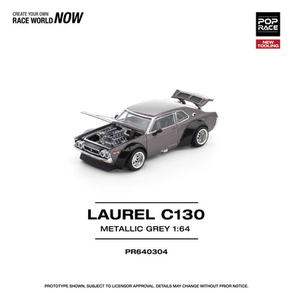 Pop Race 1:64 Laurel C130 - Metallic Grey