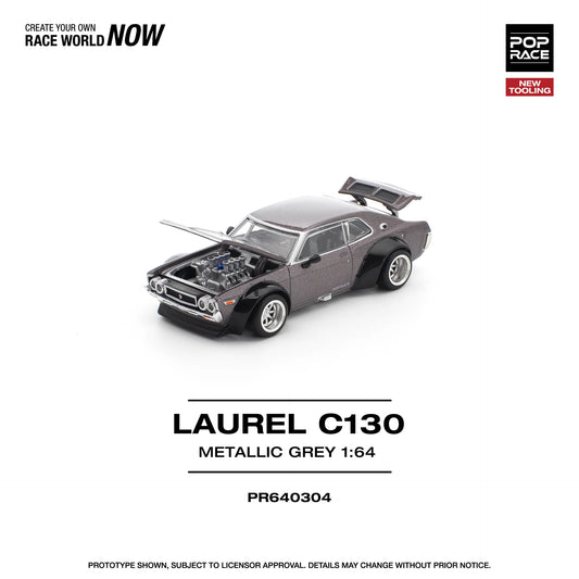 Pop Race 1:64 Laurel C130 - Metallic Grey