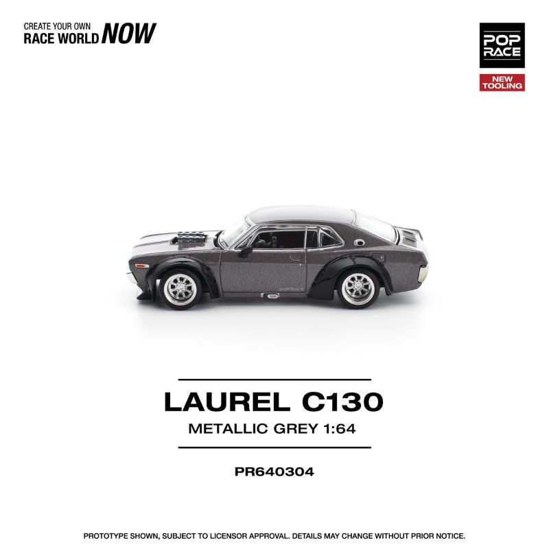 Pop Race 1:64 Laurel C130 - Metallic Grey