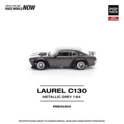 Pop Race 1:64 Laurel C130 - Metallic Grey