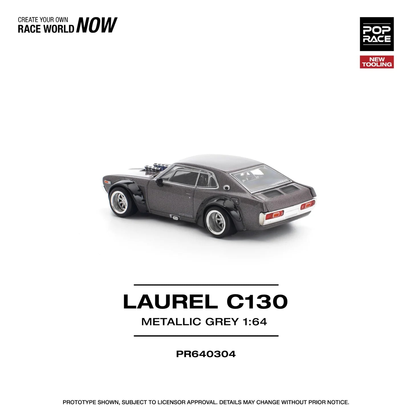 Pop Race 1:64 Laurel C130 - Metallic Grey