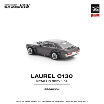 Pop Race 1:64 Laurel C130 - Metallic Grey