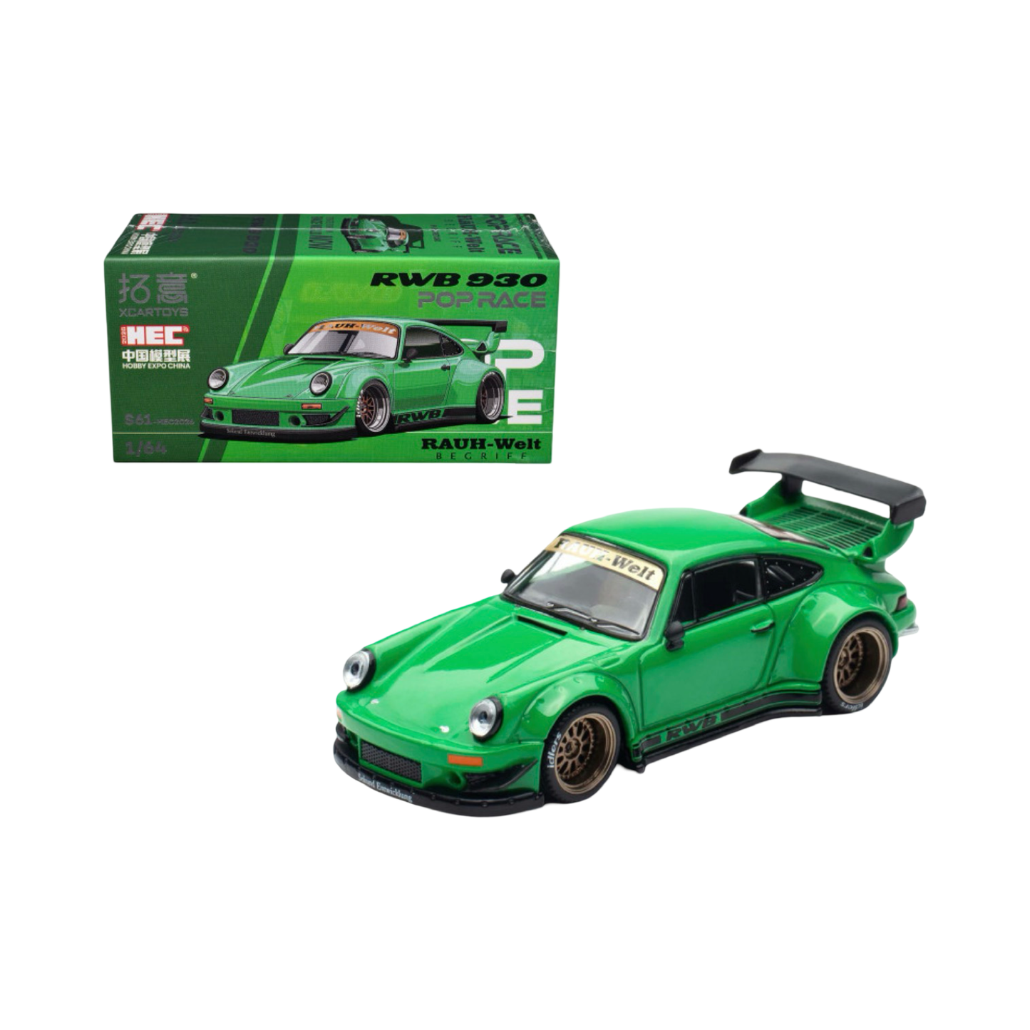 Pop Race 1:64 2026 HEC Hobby Expo China Exclusive - RWB 930 Green