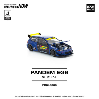 Pop Race 1:64 Pandem EG6 - Blue