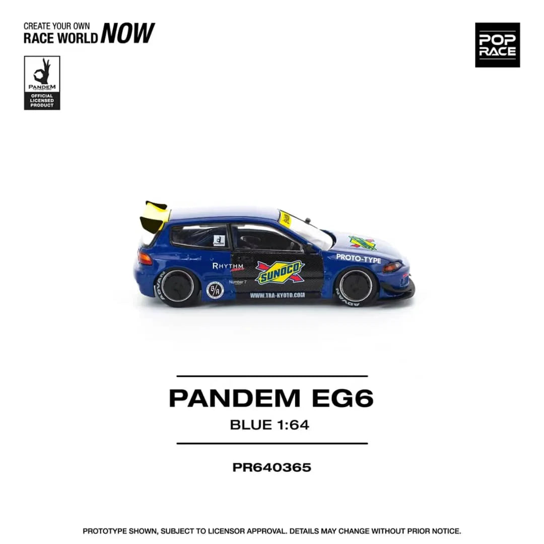 Pop Race 1:64 Pandem EG6 - Blue
