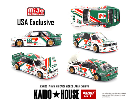 MiniGT X Kaido House 1:64 BMW M3 Kaido Works Larry Chen V1 – USA Exclusive – MiJo Exclusive