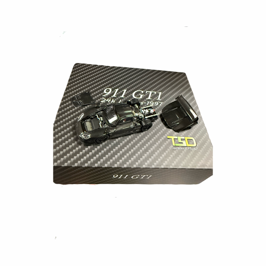 Transcend Model 1:64 Porsche 911 GT1 24H Lemans 1997 - Black Carbon