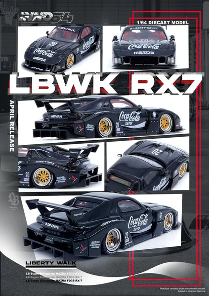 Inno64 1:64 Mazda RX7 FD3S LBWK LB-Super Silhouette - Black